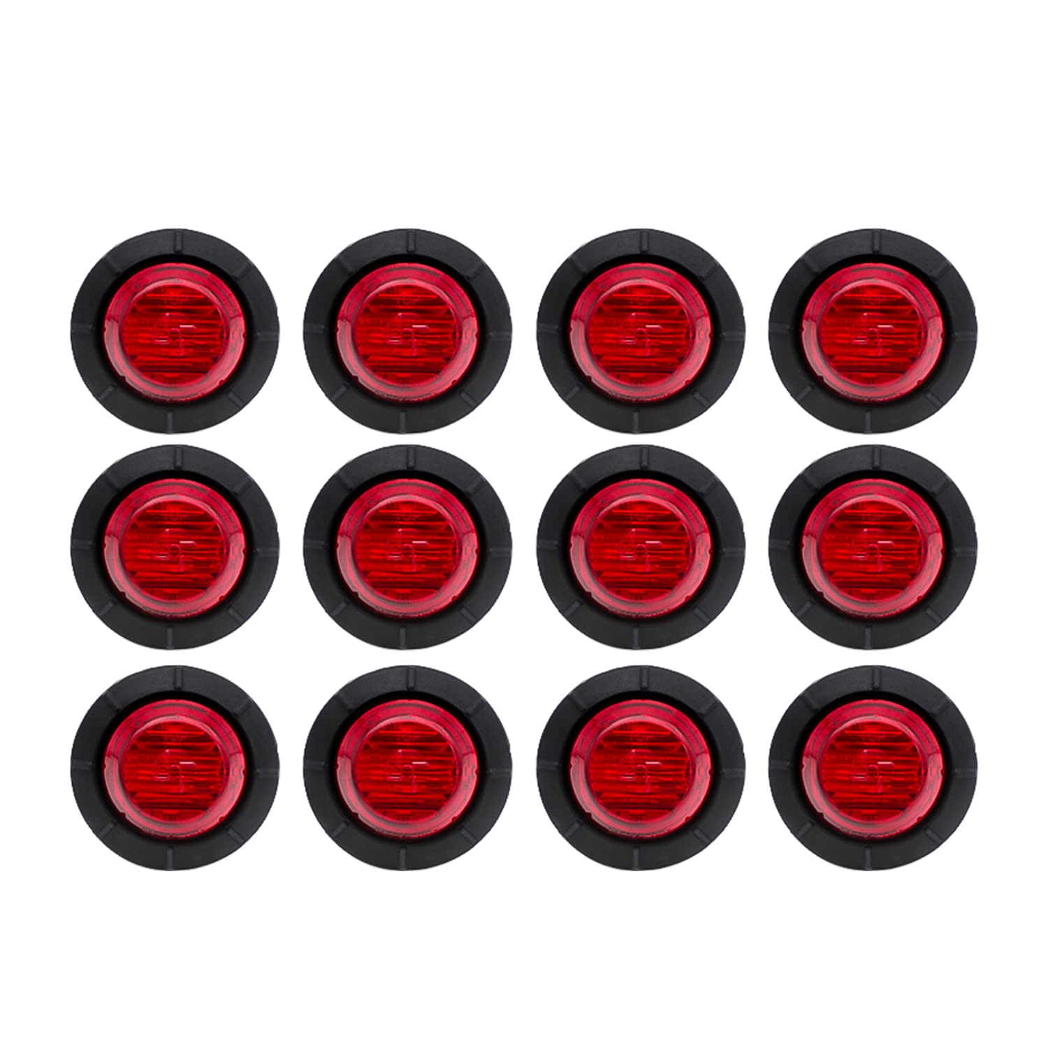 1-1/4 inch round side marker indicator lights